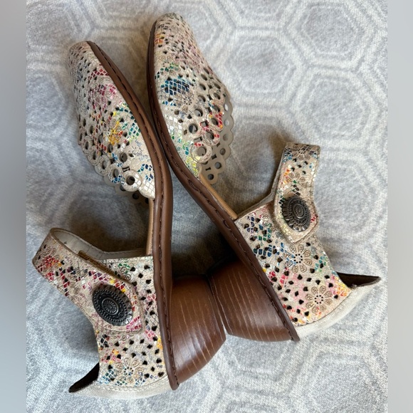 RIEKER Mirjam 53 Mary Jane Leather Pumps Beige Multi Women’s EU 39 / US 8 - Picture 6 of 16